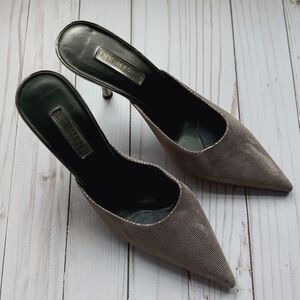 Ann Marino Slip On Heels Mule Sz 8M